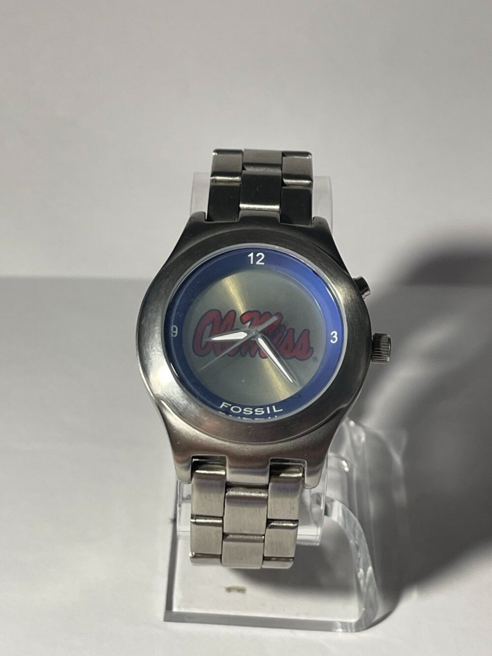 Ole Miss Rebels NCAA Stainless-Steel Kaleido Watch by Fossil NEW